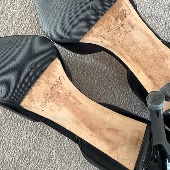 Jimmy Choo Addison 80 Leather d'Orsay Pumps - Picture 9 of 11